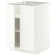 METOD Base cabinet with shelves/2 doors, white/Aspudden matt white, 60x60 cm