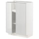 METOD kitchen cabinet, high gloss white, rectangular, with adjustable shelves.