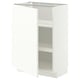 METOD Base cabinet with shelves, white/Aspudden matt white, 60x37 cm