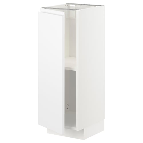 White METOD kitchen cabinet, modern and minimalist design, with adjustable shelves and sturdy frame.