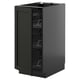 METOD kitchen cabinet in dark grey with pull-out wire storage racks.