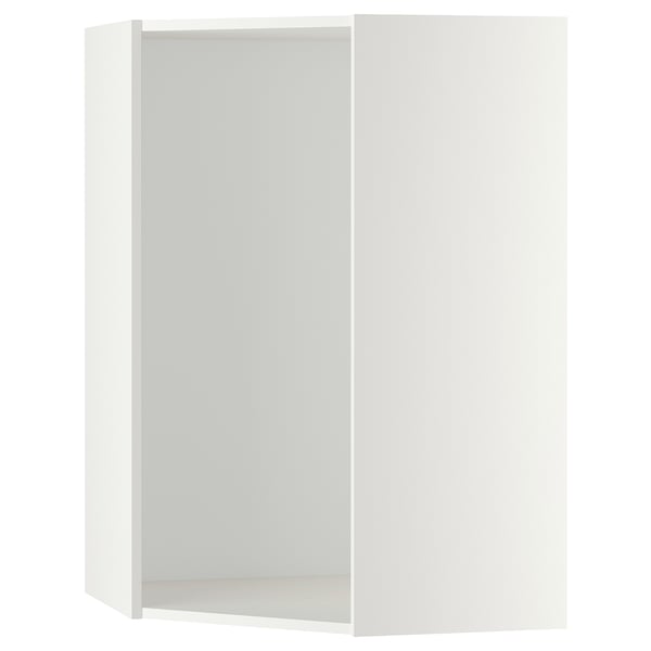METOD white kitchen cabinet, rectangular, with adjustable hinges and melamine finish.