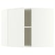 METOD Corner wall cabinet with shelves, white/Aspudden matt white, 68x60 cm