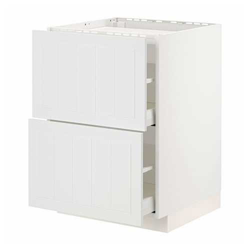 Ikea METOD white kitchen cabinet, 2 doors and 2 drawers.
