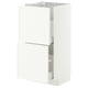 METOD / MAXIMERA Base cabinet with 2 drawers, white/Aspudden matt white, 40x37 cm