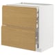 METOD kitchen cabinet with 3 drawers, minimalist design