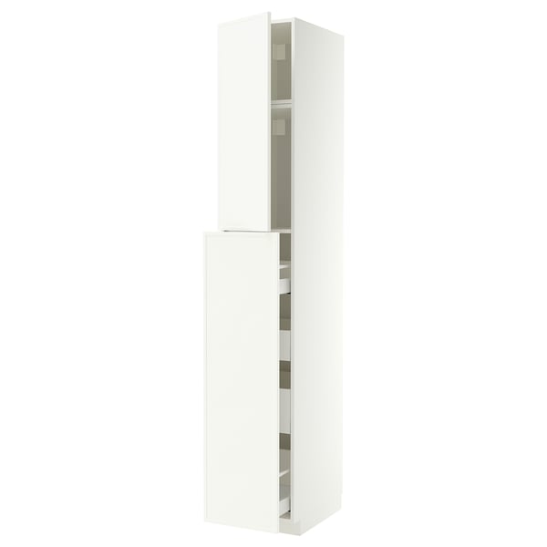 METOD / MAXIMERA Hc w p-o func 1dr/4drw, white/Aspudden matt white, 40x60x240 cm