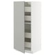 METOD kitchen cabinet, light grey, sleek white design, vertical shelves, modern clean look.