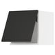 Modern black kitchen cabinet, part of METOD system. Square shape with sleek design, slim handles.