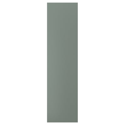 Rectangular, grey-green NICKEBO kitchen cabinet front panel with smooth texture.