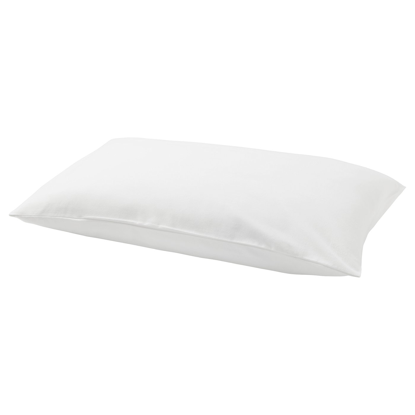 NORDRUTA white cotton pillow, rectangular shape, smooth design.