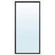 Rectangular wall mirror, black frame, modern design.