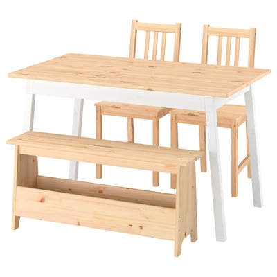 PINNTORP / PERJOHAN Table with 2 chairs and bench