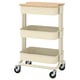 RÅSKOG / NORRÅVA Trolley with lid, beige, 28x38x62 cm