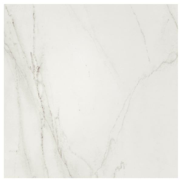 Runsäck wall panel: white marble-effect high-pressure porcelain, square, seamless.
