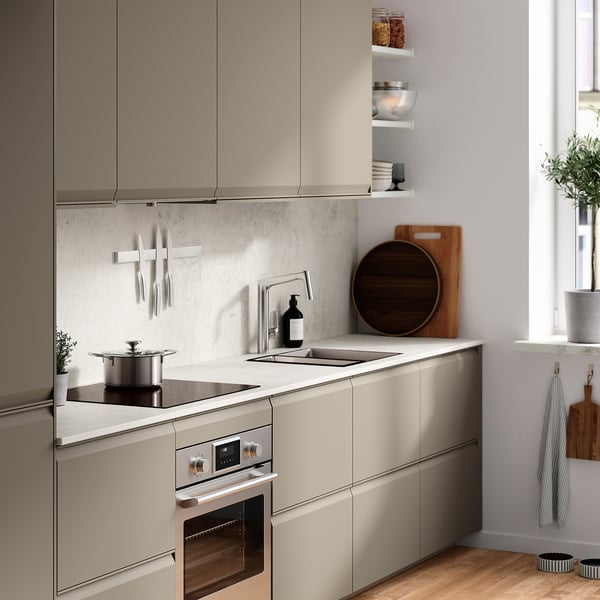 RUNSBÄCK Custom made wall panel, white/grey concrete effect/high pressure porcelain, 1 m²x1.2 cm
