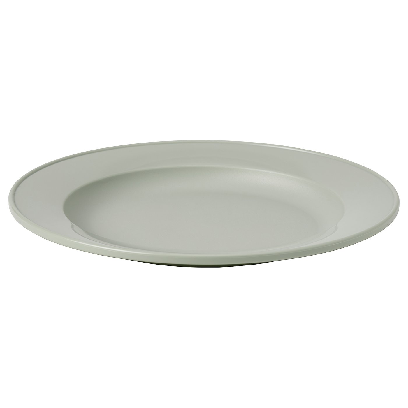 SIMKRABBA Side plate, plastic/green-grey, 21 cm
