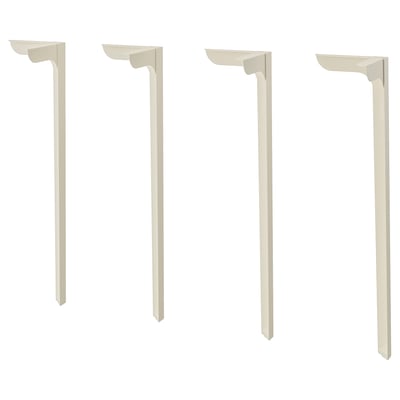 SKÅLSTA Table leg, straight light grey-beige