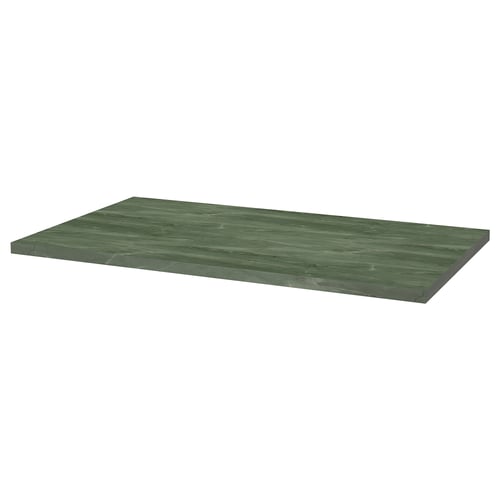 SKÅLSTA Table top, dark grey-green marble effect, 140x80 cm