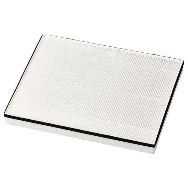 STARKVIND air philtre, white, rectangular, plastic frame, non-woven design.