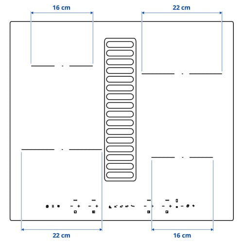 TÄCKNAN Induction hob/integrated extractor, IKEA 300 black, 60 cm