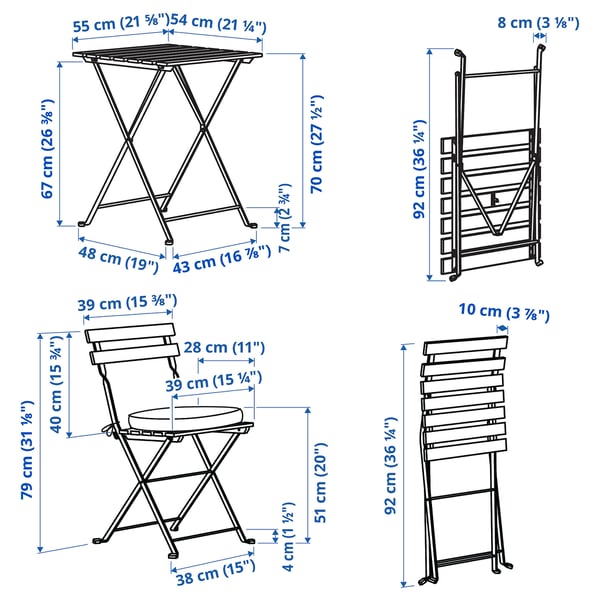 Illustration with measurements for the product: TÄRNÖ.