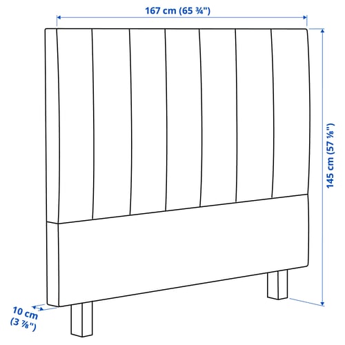Illustration with measurements for the product: TJÅLLE.