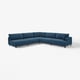 UPPÅKRA blue sectional sofa, modern design, deep cushions, wooden legs.
