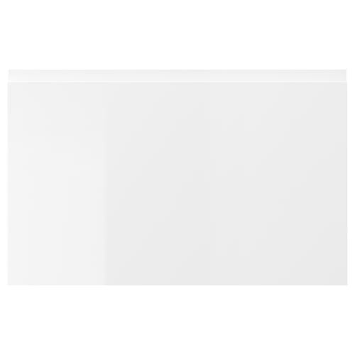 VÄSTERVIKEN unit in white. Its glossy, rectangular, with a door for hidden storage.