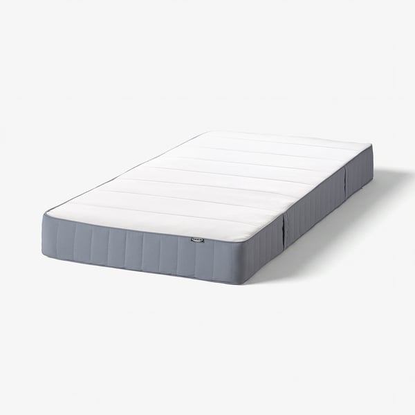 VESTMARKA Sprung mattress, firm/light blue, 90x200 cm