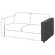 A VIMLE loveseat in grey, showcasing a modern design with comfortable cushions and a sleek, low-profile shape.