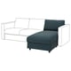 VIMLE sectional sofa, teal & white, l-shaped, modern design, with storage.