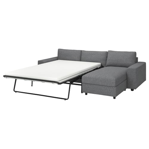 VIMLE grey sofa-bed, modern design with textured fabric.
