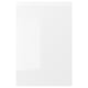 VOXTORP fronts: sleek, white, glossy; modern design.