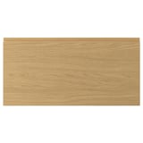 VOXTORP oak drawer front. Modern, smooth design with integrated handles.