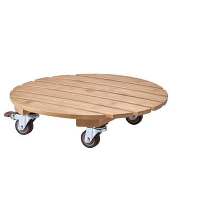 DAKSJUS Prato com rodas, bambu, 28 cm