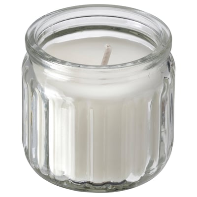 HÖKGÖK Vela perfumada em copo, Baunilha bege claro, 12 h