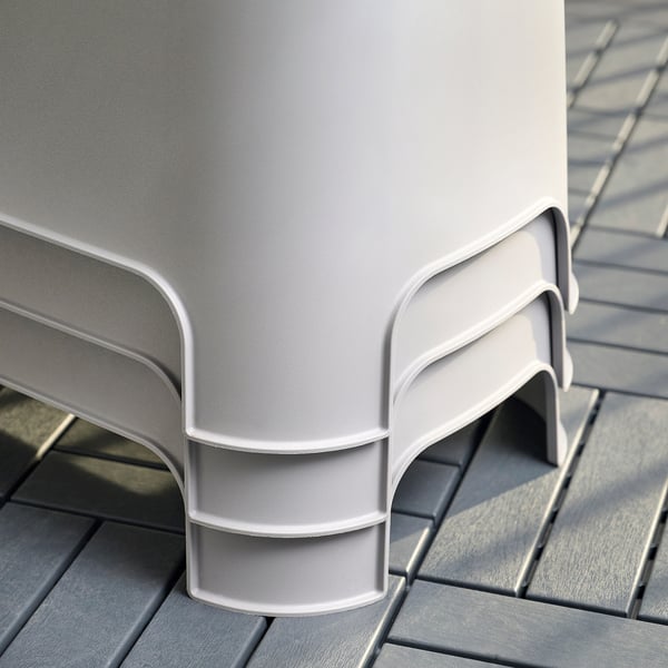ASPAREN طقم زراعة, خارجي رمادي/أبيض شفاف, ‎89x38x91 سم‏