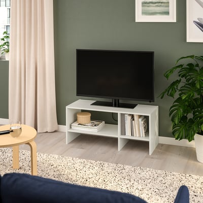 BAGGEBO طاولة تلفزيون, أبيض, 90x35x40 سم