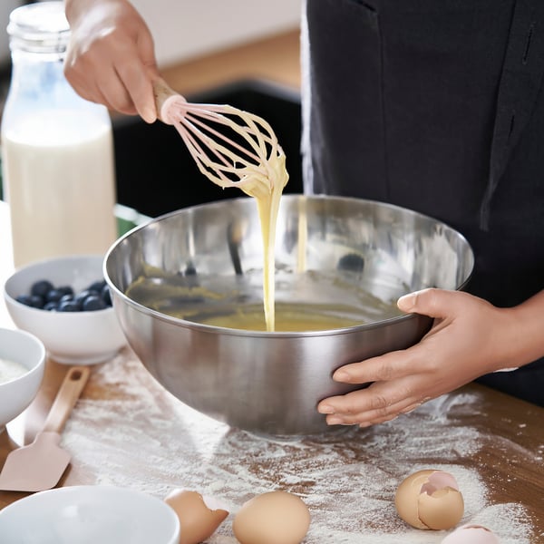 BAKTIDER طقم أدوات مطبخ، 4 قطع, خشب/وردي فاتح