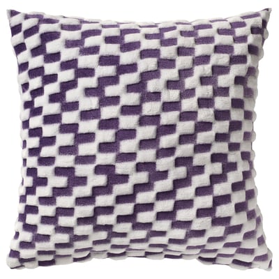 BLÅSKATA غطاء وسادة, بنفسجي/نقش, ‎50x50 سم‏