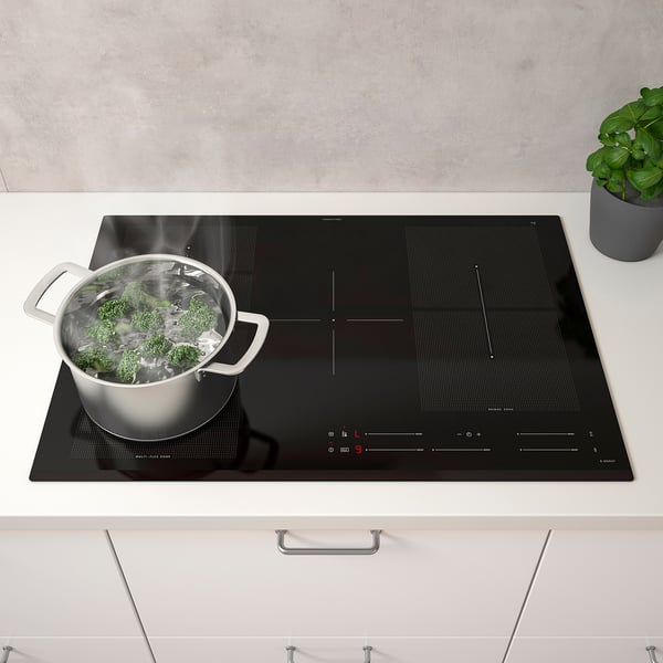 BLIXTSNABB موقد حث, IKEA 700 أسود, 78 سم