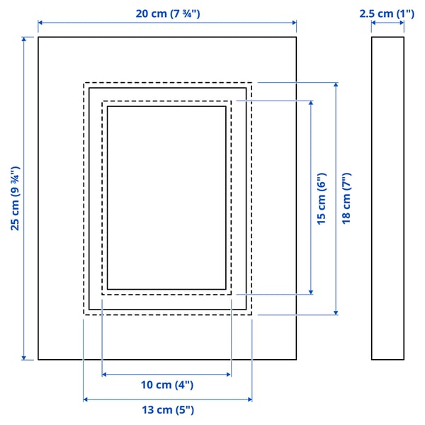 EDSBRUK برواز, أبيض, 13x18 سم