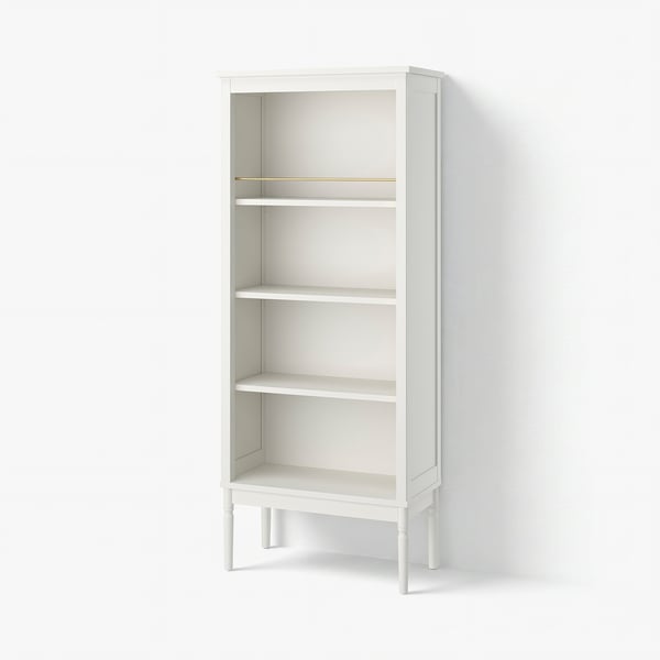 FÄRJKARL مكتبة, أبيض-عاجي, 77x39x188 سم