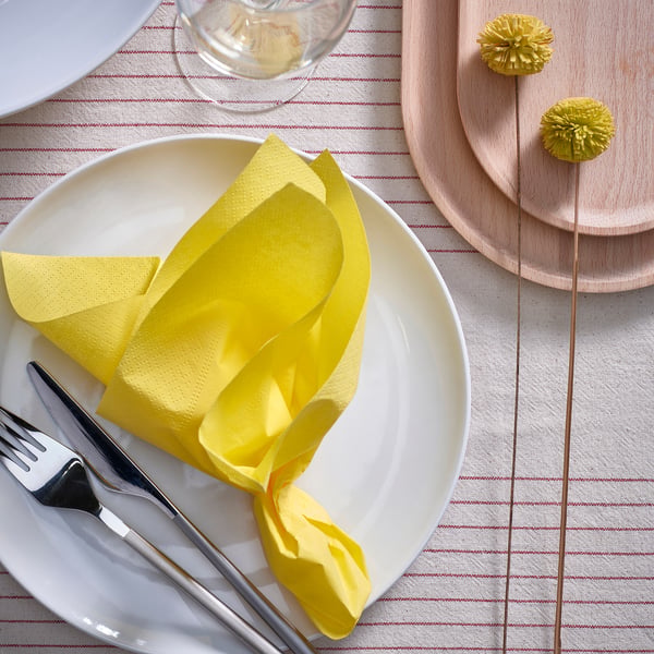 FANTASTISK مناديل ورقية, أصفر, 40x40 سم