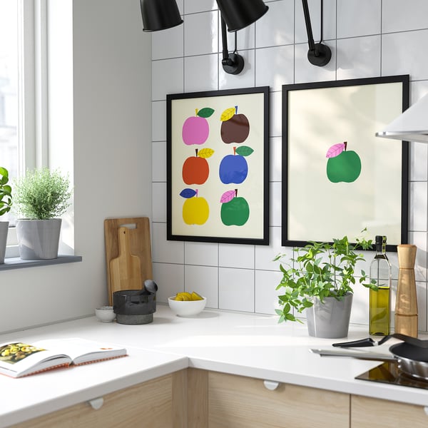 FISKBO إطار مع صورة, لعبة التفاحة, 40x50 سم