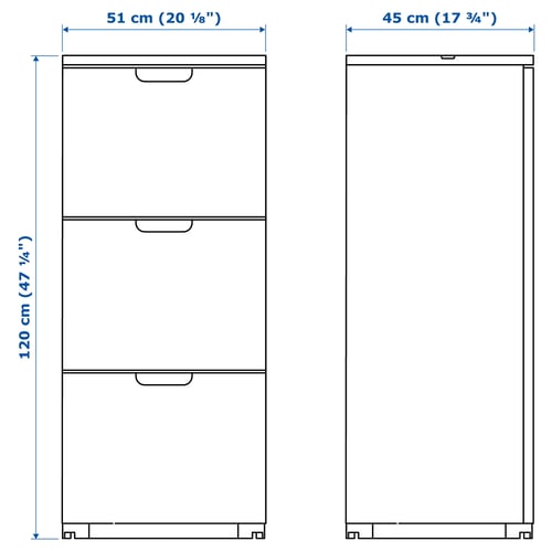 GALANT خزانة ملفات, قشرة دردار لون أسود, 51x120 سم