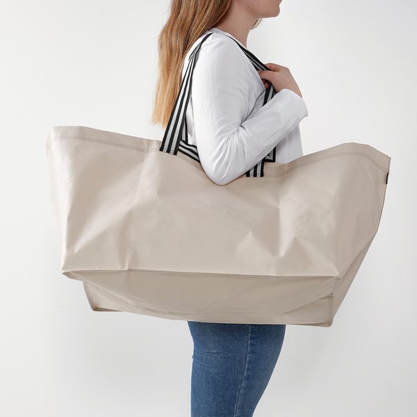 GÖRSNYGG حقيبة حمل، كبيرة, بيج فاتح, 57x37x39 سم/71 ل