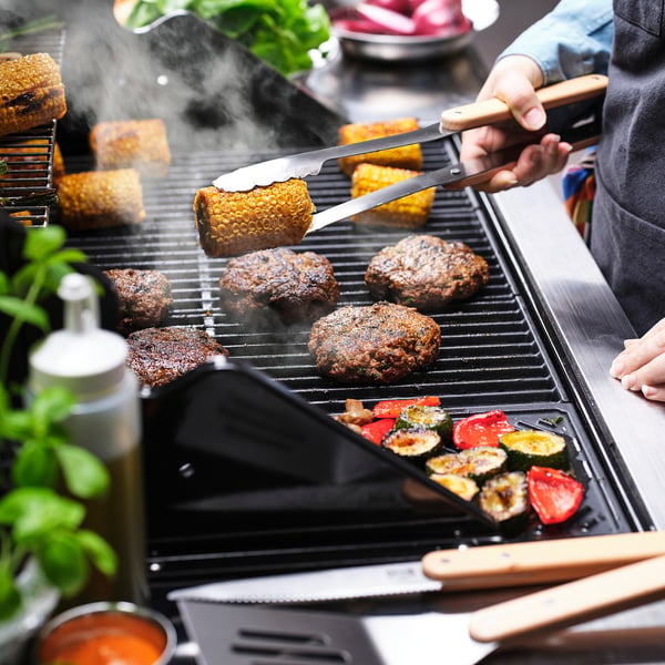 GRILLTIDER طقم أدوات شواء من 3 قطع, ستينلس ستيل/زان