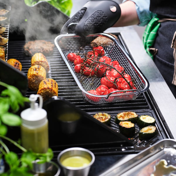 GRILLTIDER سلة شواء, ستينلس ستيل, 33x19 سم